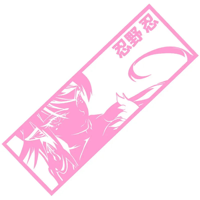 KissShot | MonogatariSeries| Car Sticker Anime Girl Comics Endure Wild Endure Stickers Window Bumper Windshield Vinyl Decals