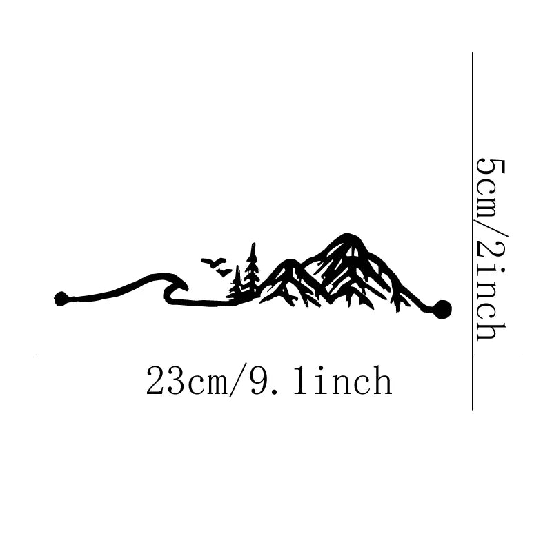 Waves & Mountains Vinyl Decals for Cars, Laptops, Walls