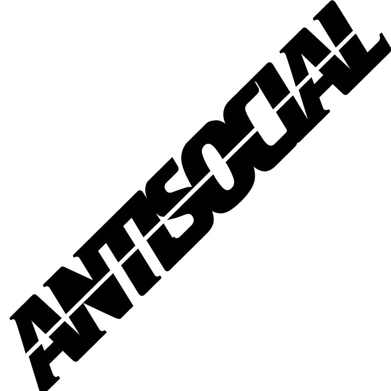 JDM Antisocial Car Windshield Sticker Vinyl Decal