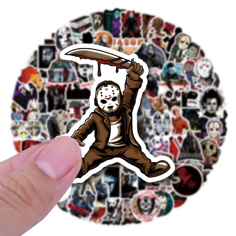 Mixed Horror Movie Character Sticker Packs