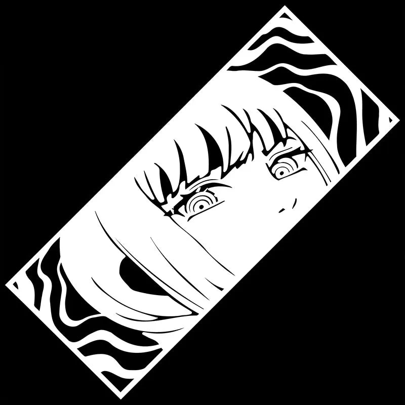 Chainsaw Man Car Sticker Window Decoration Anime Beautiful Girl Stickers Laptop Computer Auto Parts Makima Die Cutti Vinyl Decal