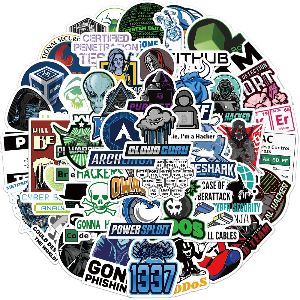 Hacking Group Logo Stickers for Laptop Phone Suitcase Fridge Luggage Car Decals