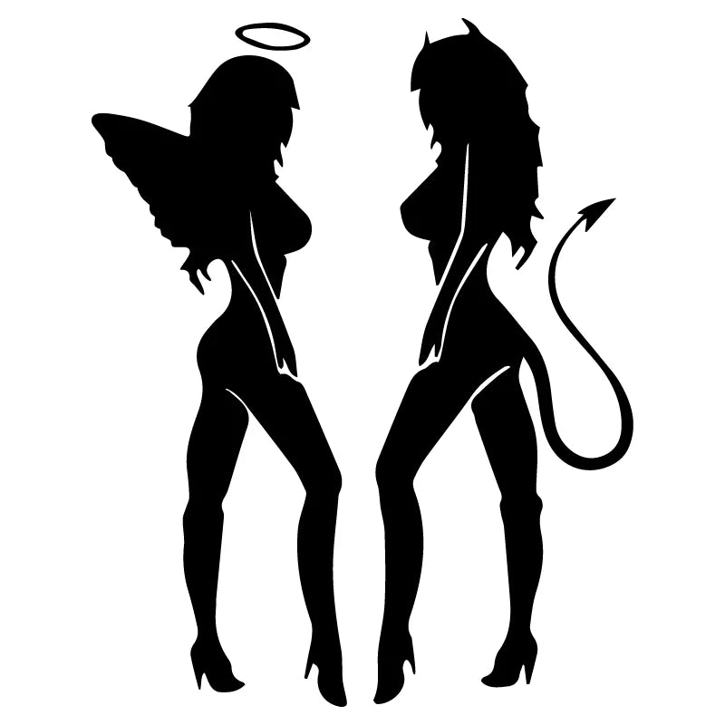 Angel Devil Sexy Girl Car Stickers Vinyl Decals