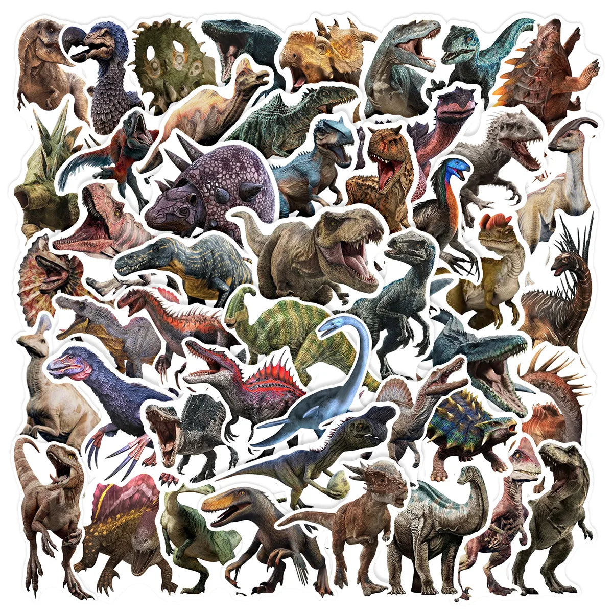 Jurassic Dinosaur Stickers Pack - Kids Toy Gift, DIY Laptop Phone Suitcase Notebook Decals