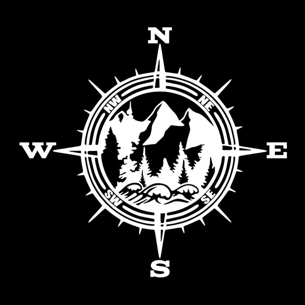 Pacific Northwest Mountain Forest Vinyl Car Decal