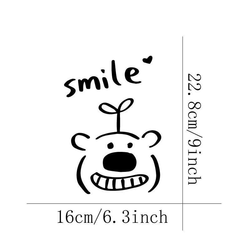 Smiling Bear Vinyl Decal Sticker for Cars & Laptops