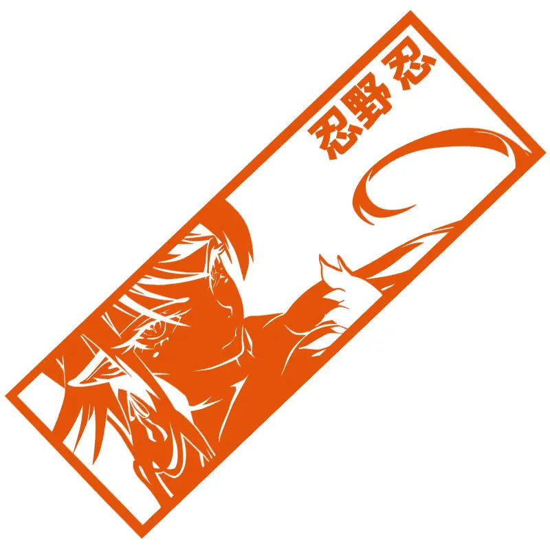 KissShot | MonogatariSeries| Car Sticker Anime Girl Comics Endure Wild Endure Stickers Window Bumper Windshield Vinyl Decals