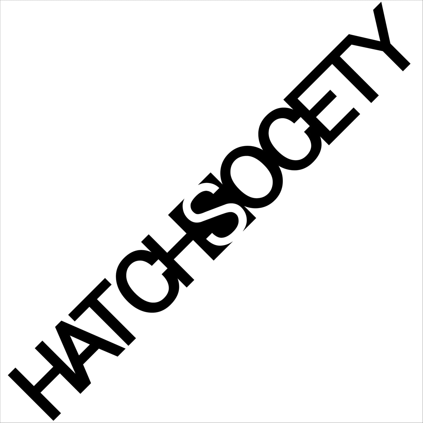 Hatch Society Car Stickers Windshield Banner JDM Graphics Fits Low Stance Decoration Sticker Die Cutting Vinyl Decals