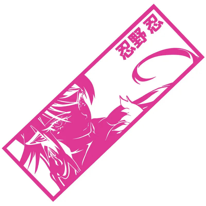 KissShot | MonogatariSeries| Car Sticker Anime Girl Comics Endure Wild Endure Stickers Window Bumper Windshield Vinyl Decals