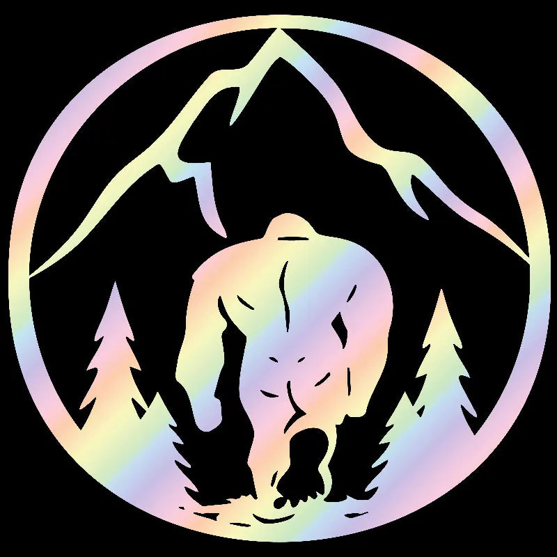Bigfoot Snowman Forest Vinyl Car Window Decals