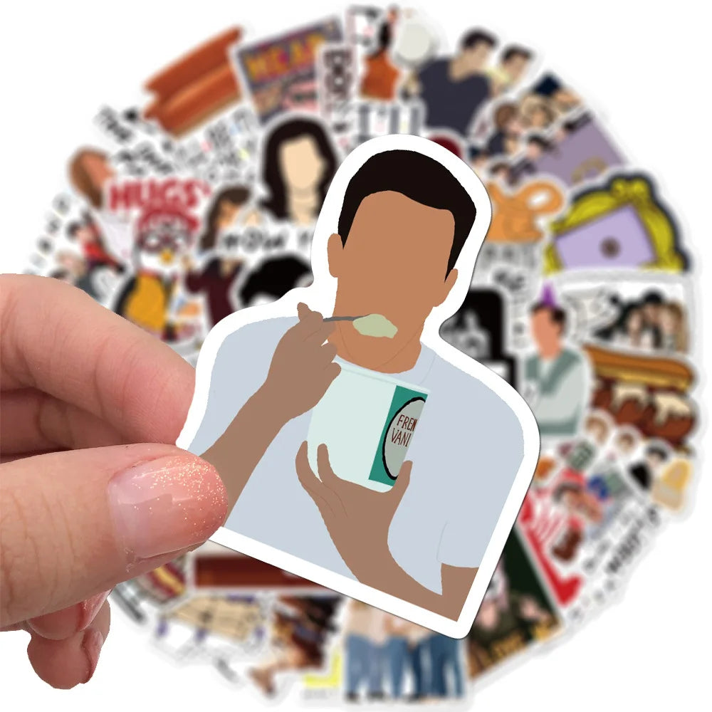 10/50/100pcs Friends TV Show Letter Anime Vintage Paster Gift Toy Funny Decal Scrapbooking DIY Phone Laptop Stickers Gifts