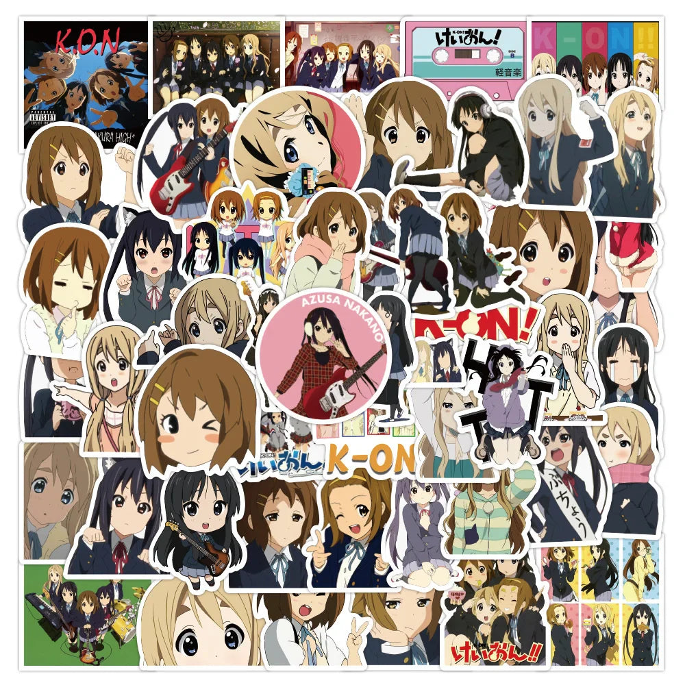 Anime Girl Cartoon Sticker Pack - Laptop, Guitar, Bike, Skateboard, Gift Toy Wholesale