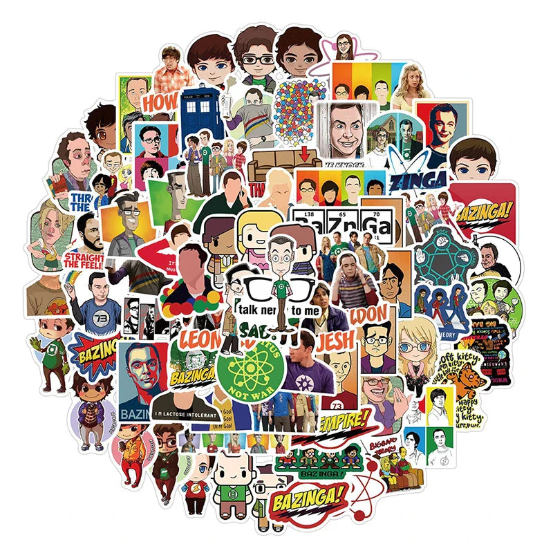 Big Bang Theory Stickers 10/30/50pcs Waterproof Decals for Luggage, Car, Laptop, Fridge, Skateboard