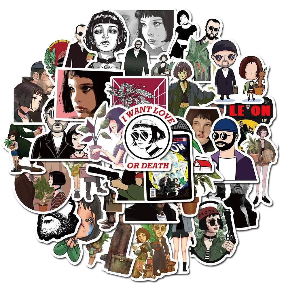 Leon Movie Stickers 10/30/50pcs Waterproof Decals for Skateboard Guitar Laptop Luggage Suitcase Kids Toys