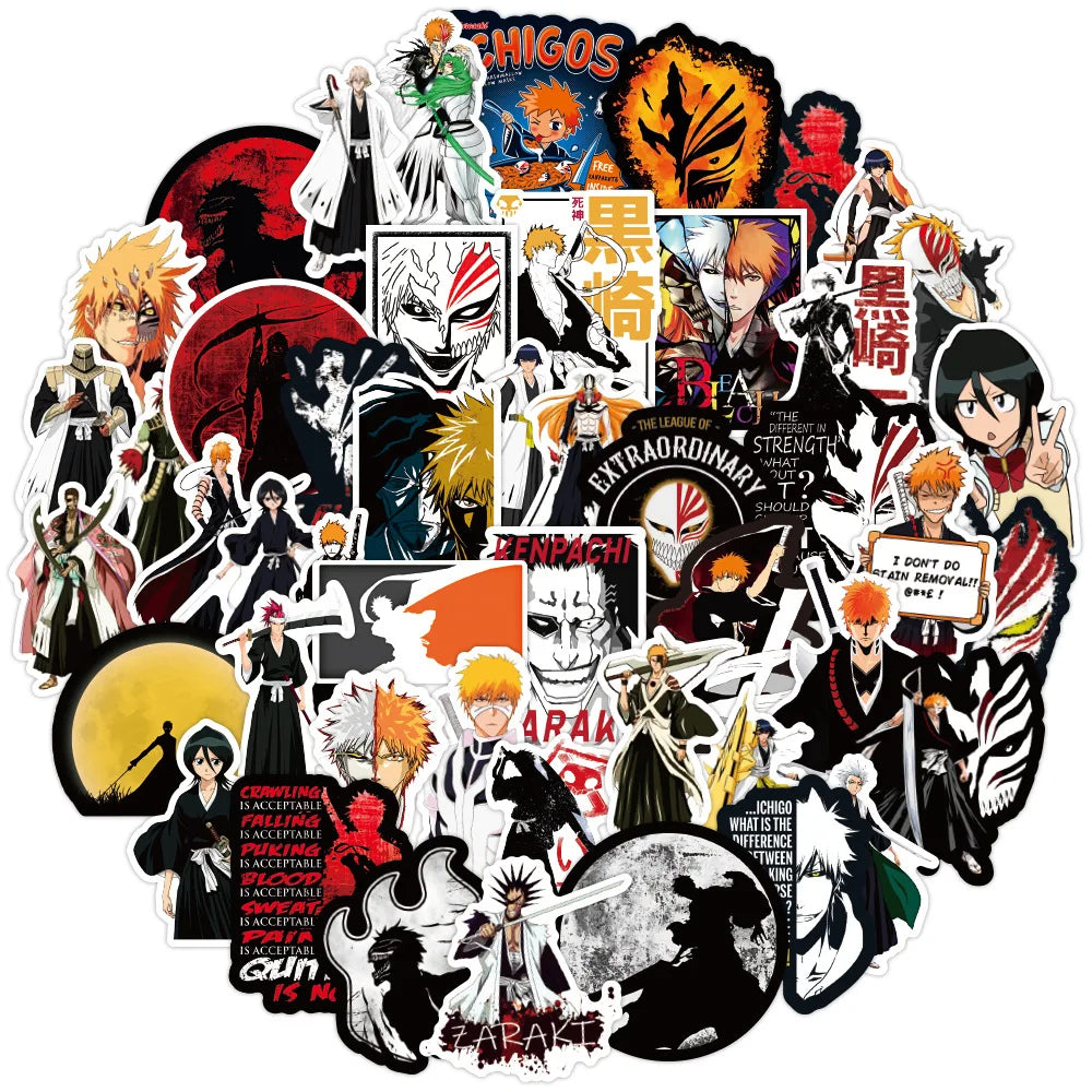 BLEACH Anime Stickers Waterproof Phone Car Skateboard Laptop Luggage Notebook Graffiti Toy