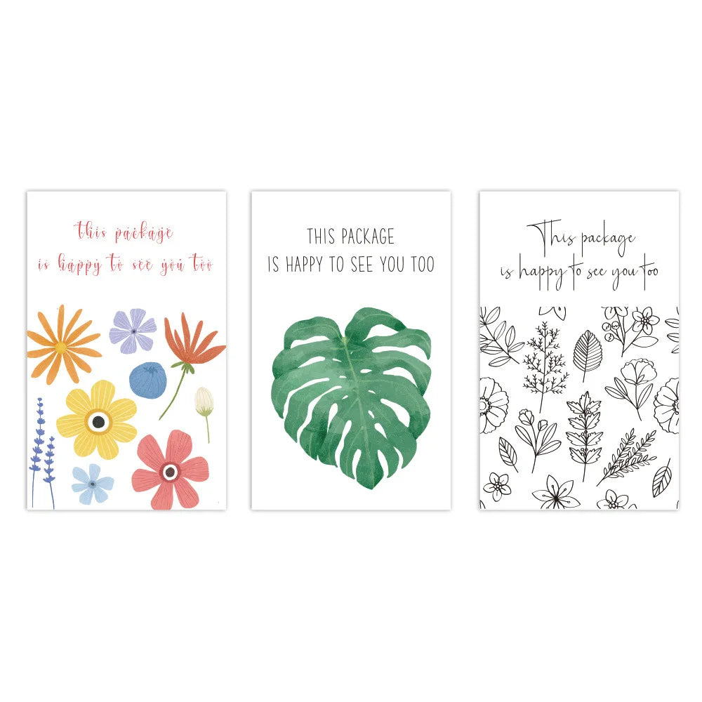 150pcs This package is happy to see you too stickers 5*8 cm Thank you labels stickers for small business package decor stickers