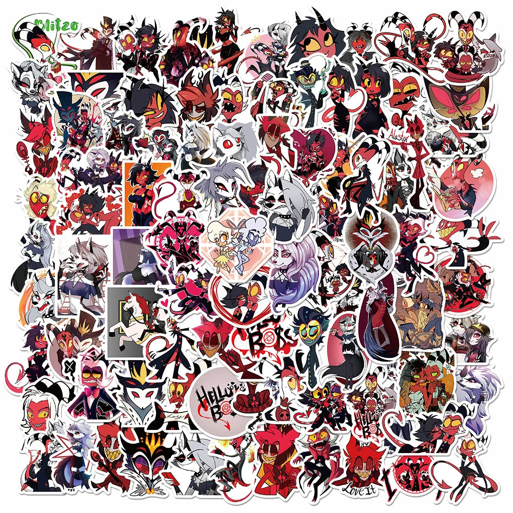HELLUVA BOSS Stickers 100PCS Waterproof Decals for Bike, Phone, Laptop, Luggage, Toy