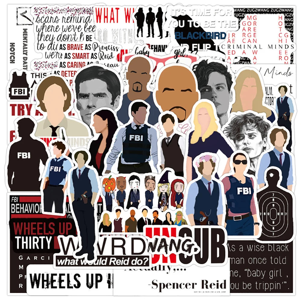 10/30/50PCS TV Show Criminal Minds Sticker Packs
