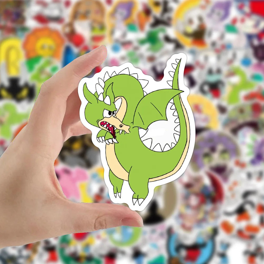 10/30/50pcs Cuphead Show Video Game Sticker Packs