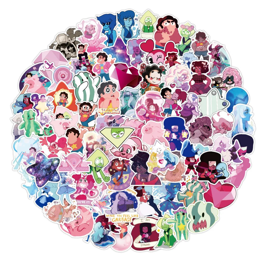 Steven Universe Stickers: 10/30/50/100pcs Waterproof Decals for Laptop, Bicycle, Motorcycle, Fridge