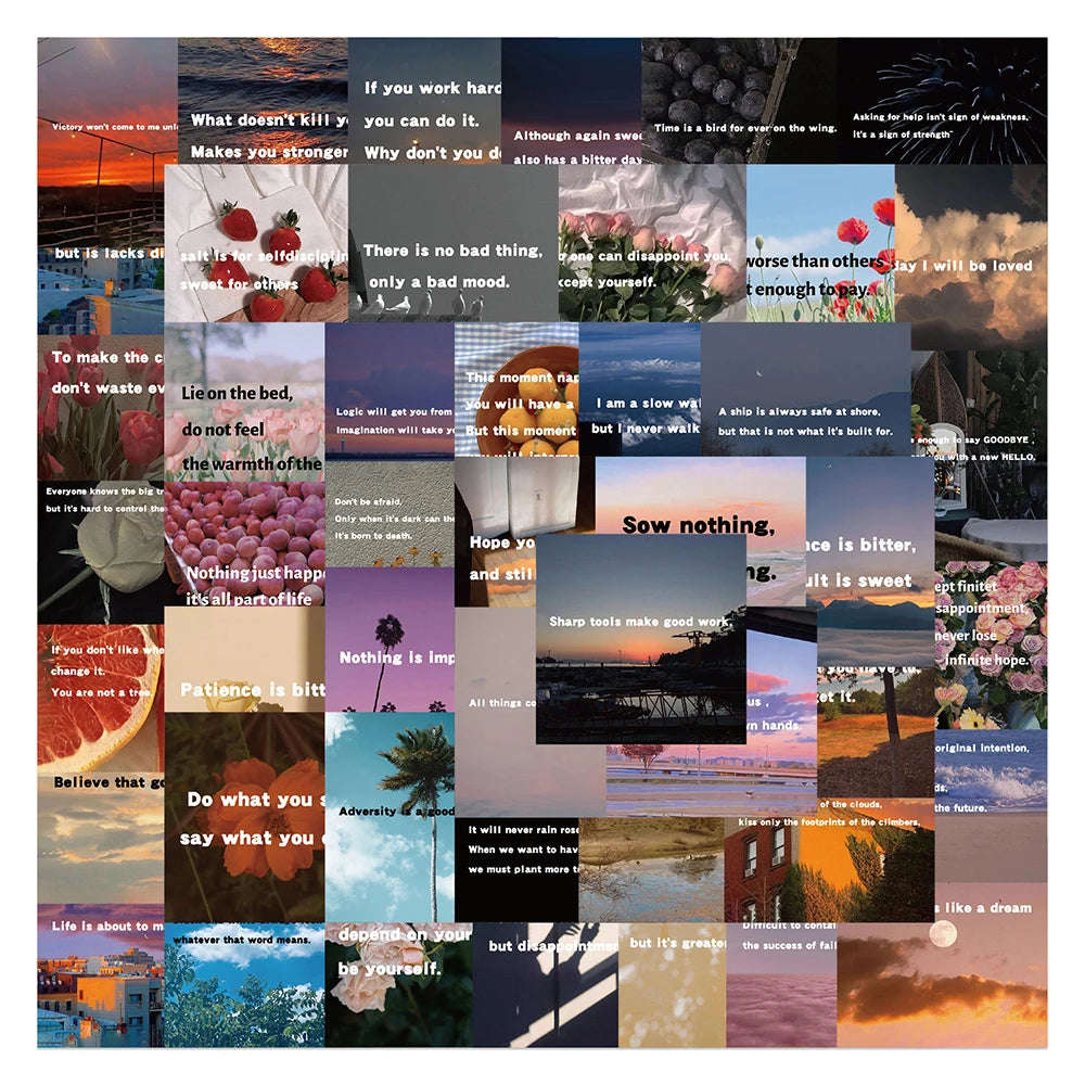 Inspirational Phrases Stickers: Laptop, Phone, Wall, Scrapbook, Guitar, Luggage Decals (10/30/50pcs)