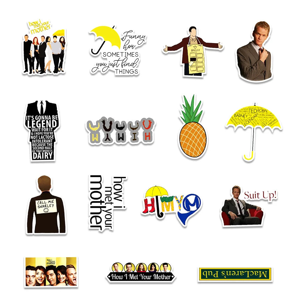 10/30/50PCS TV Show “How I Met Your Mother” Sticker Packs