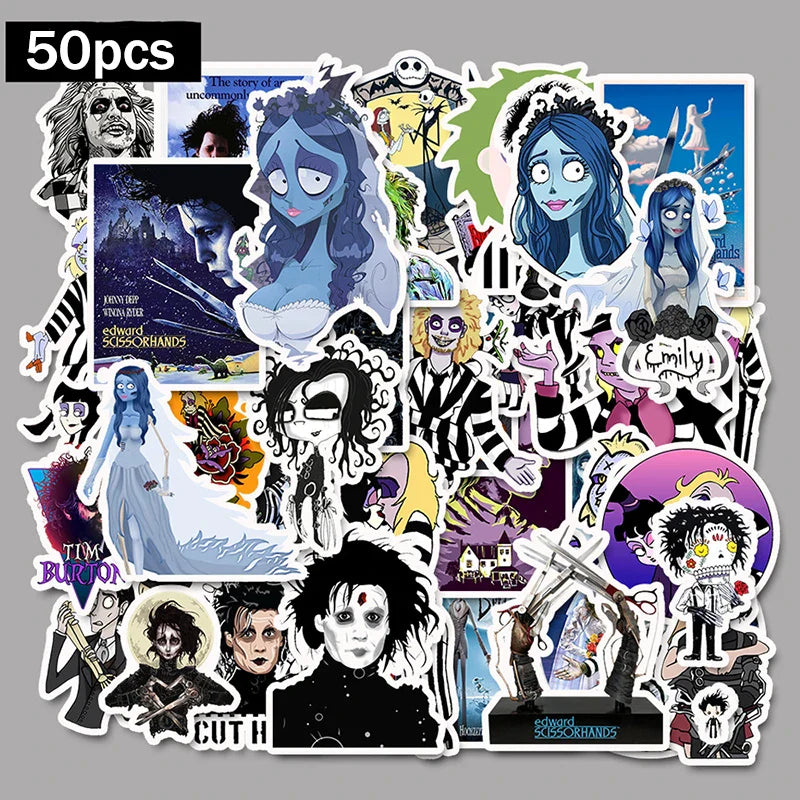 Edward Scissorhands Stickers 50pcs Waterproof Decals for Skateboard Laptop Bicycle