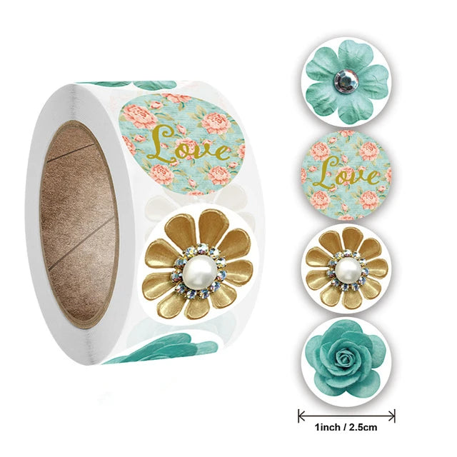 Stickers 500 Pcs/roll New Smile Smiley Face Thank You Round Sticker Label Sticker Logo Stickers Custom