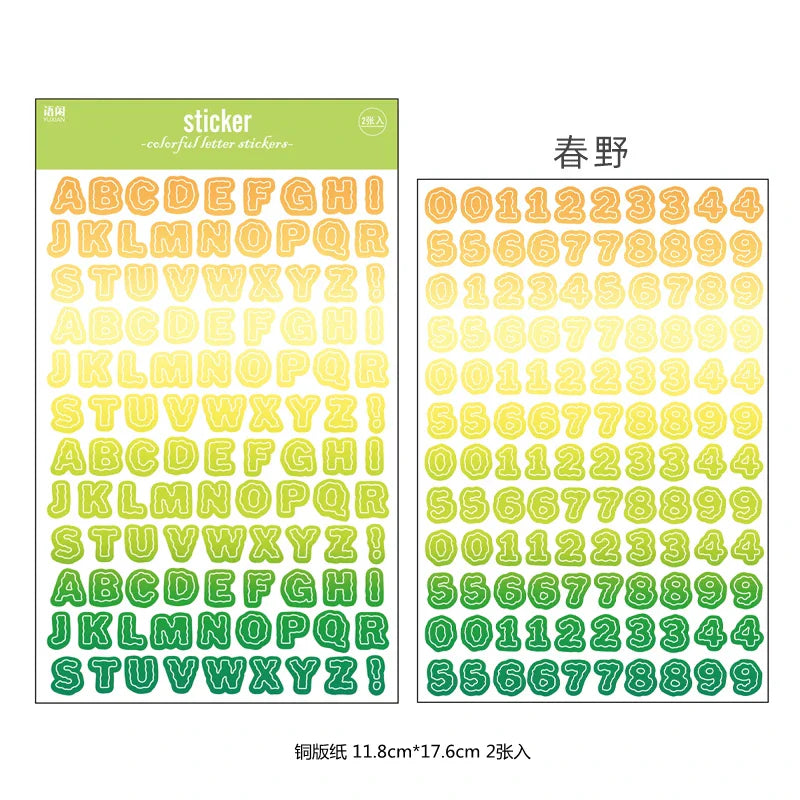 Kawaii Alphabet & Number Stickers for Scrapbooking