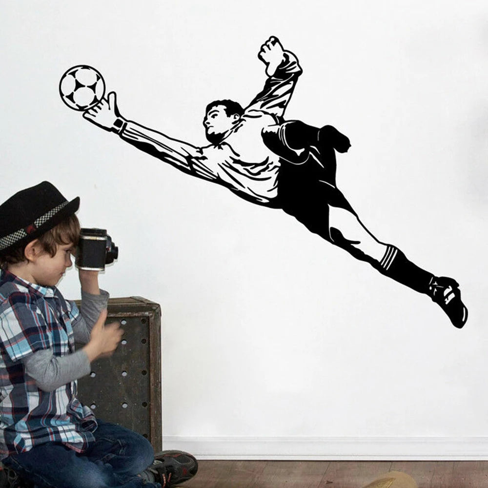 Goalkeeper Soccer Wall Sticker Boy Room Athlete Vinyl Decor