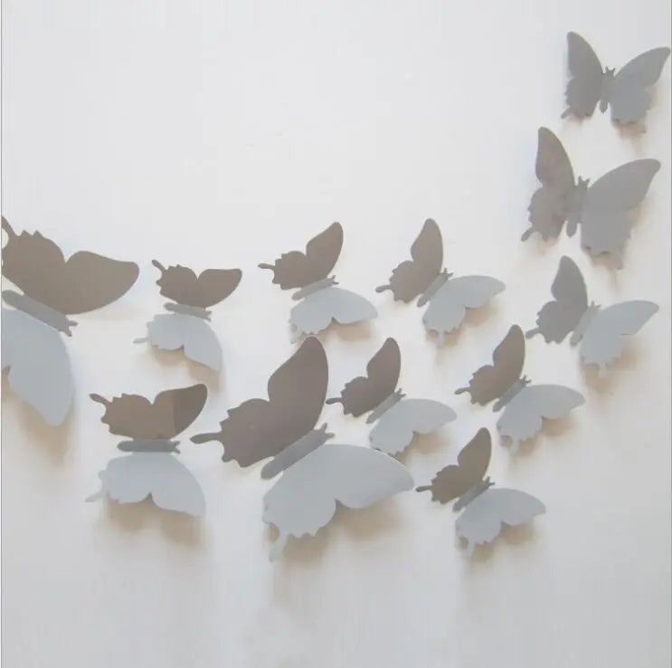 3D Butterfly Wall Stickers Set - 12Pcs Home Decor