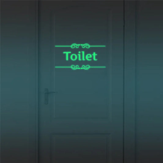 Glow In The Dark Toilet Wall Stickers Vinyl Decals Bathroom Decor