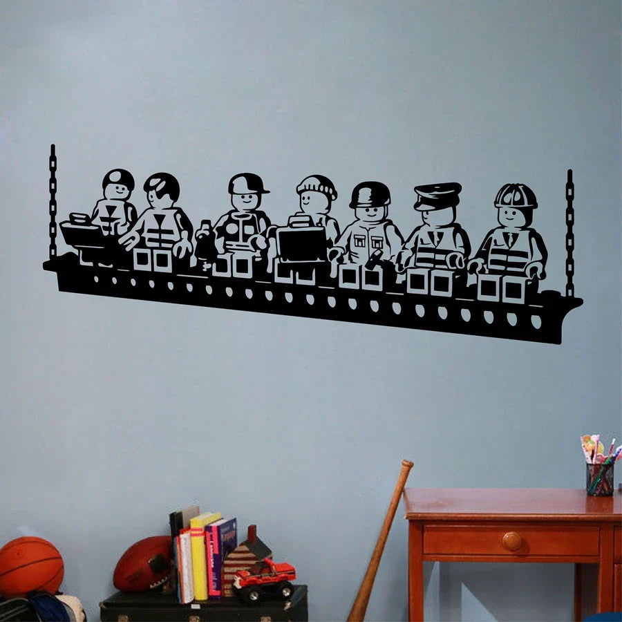 Cartoon Robot Vinyl Wall Stickers Kids Room Decor