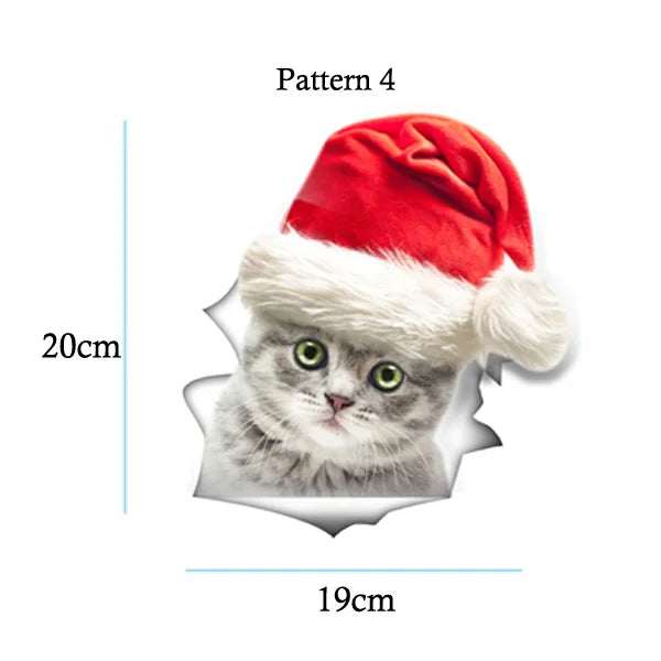 3D Cat & Dog Wall Sticker Vinyl Decals for Bathroom Decor