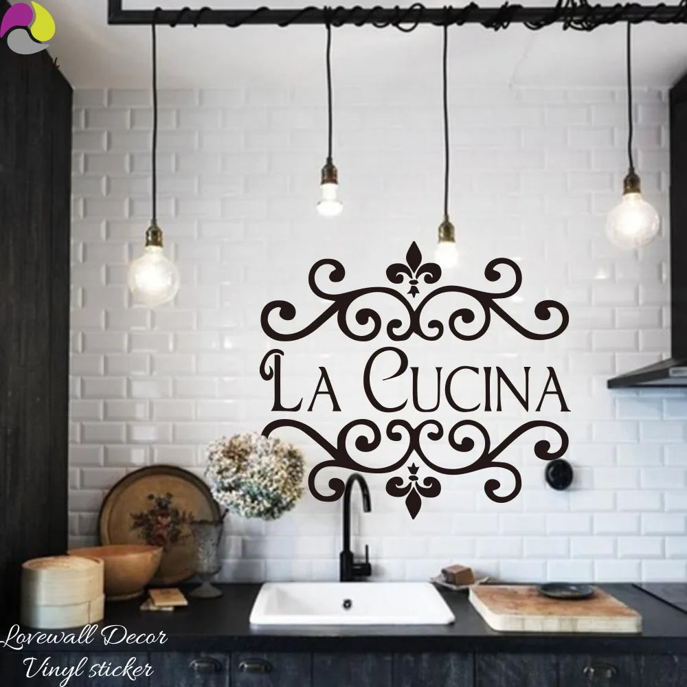 La Cucina Kitchen Wall Sticker Vinyl Decor Mural