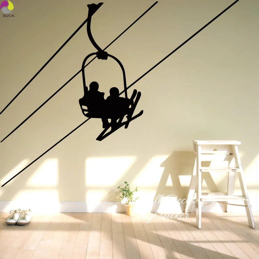 Extreme Sport Ski Wall Sticker Decal Skier Vinyl Home Decor