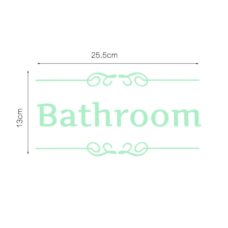 Glow In The Dark Toilet Wall Stickers Vinyl Decals Bathroom Decor