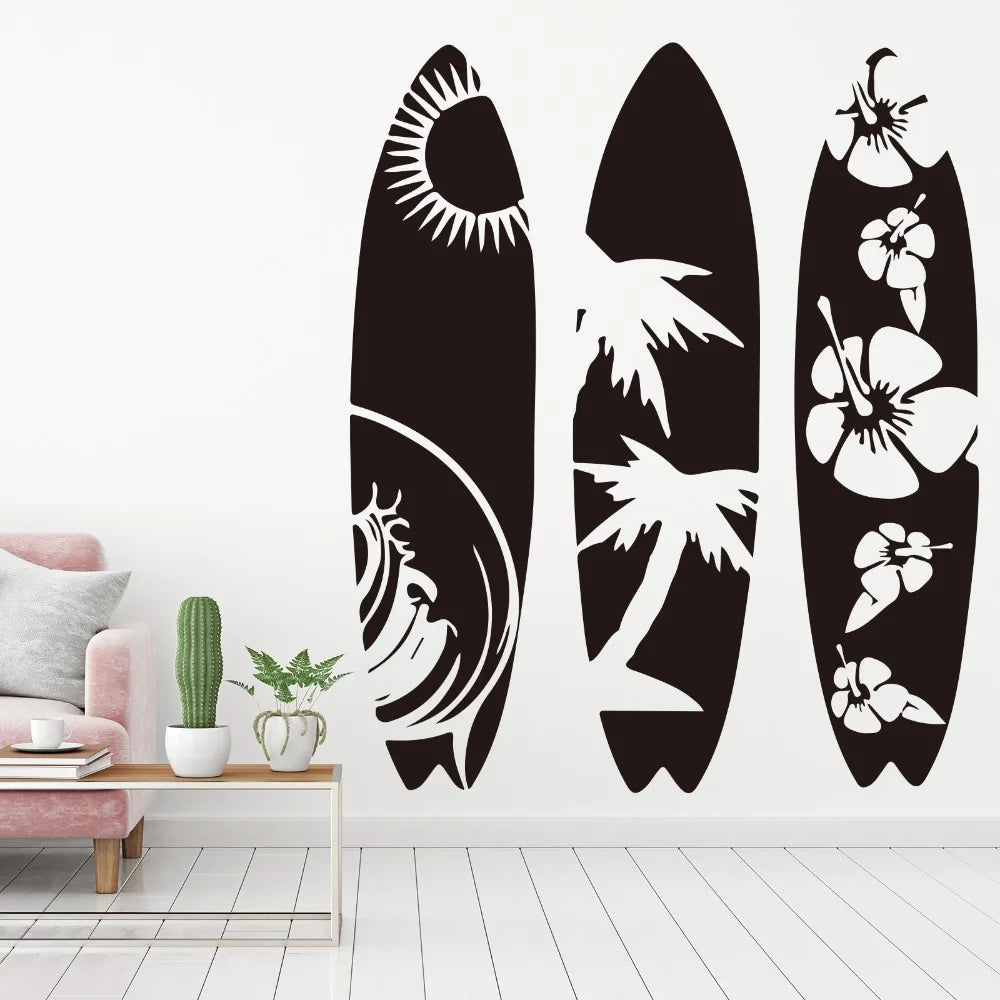 Surfboard Wall Sticker Decal for Kids Room and Living Room