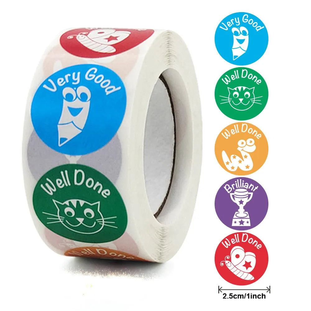 Unicorn Reward Stickers for Kids - 500pcs Teacher Supplies