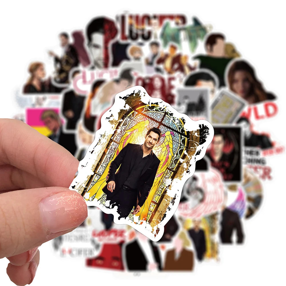 10/30/50PCS TV Show Lucifer Stickers Laptop Guitar Luggage Skateboard Bike Car Waterproof Graffiti Cool Sticker Decal Kid Toy