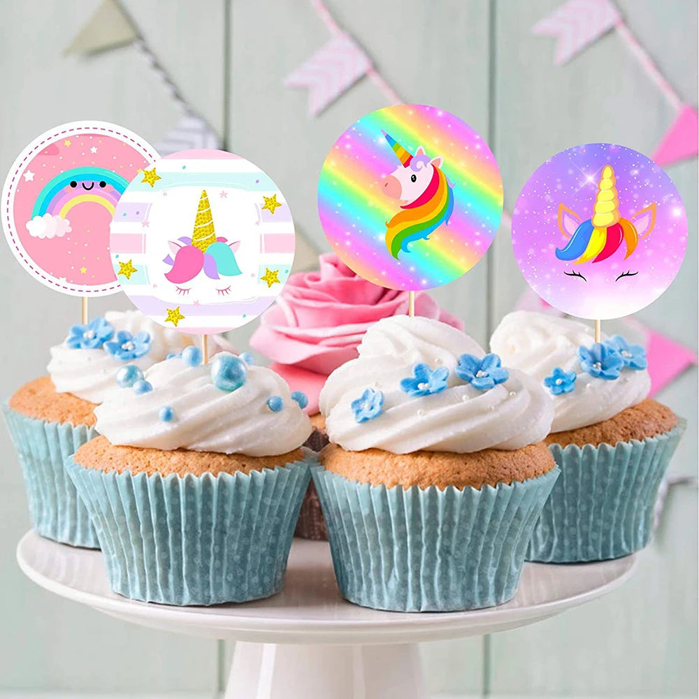 100-500PCS Cute Unicorn Reward Stickers Children Girl Gift Scrapbook Decoration Label 1Inch Handmade DIY Cartoon Toy Stickers