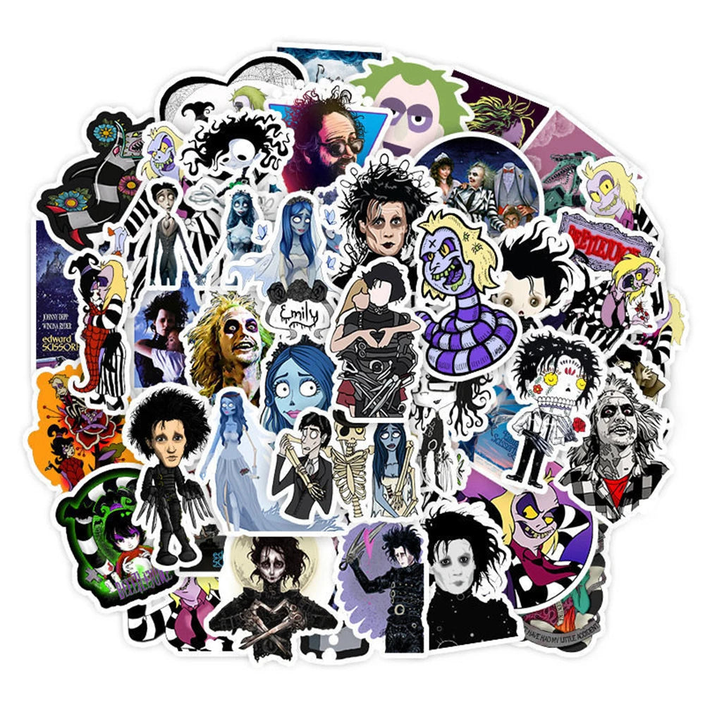 Edward Scissorhands Stickers 10/30/50pcs Waterproof for Luggage, Skateboard, Laptop, DIY Toy