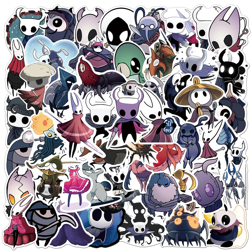 Hollow Knight Waterproof Stickers: Laptop, Skateboard, Motorcycle, Phone, Kid Toy Decals