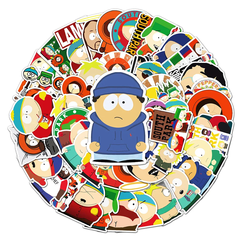 SouthPark Cartoon Stickers: 10/30/50pcs Anime Decals for Luggage, Skateboard, Toy, Graffiti