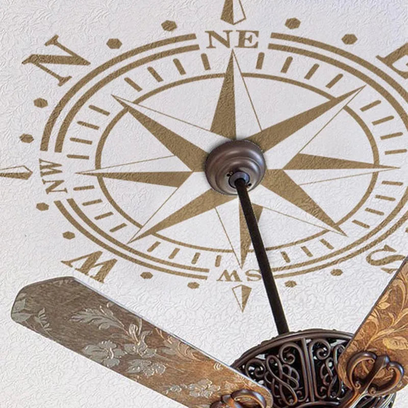 Nautical Compass Wall Sticker Vinyl Decal for Bedroom Living Room