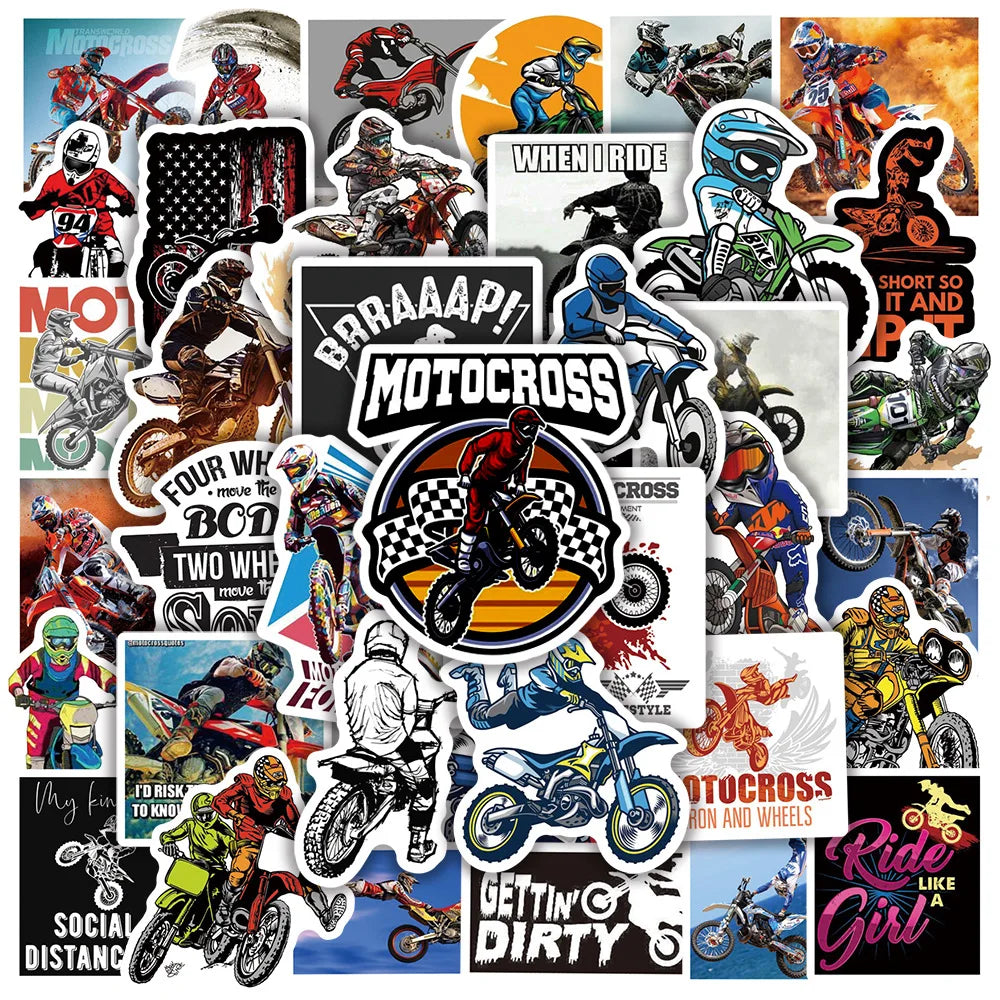 Mountain Motorcycle Stickers: Waterproof Decals for Car, Helmet, Laptop, Guitar, Luggage, Bike, Skateboard - 10/30/50pcs
