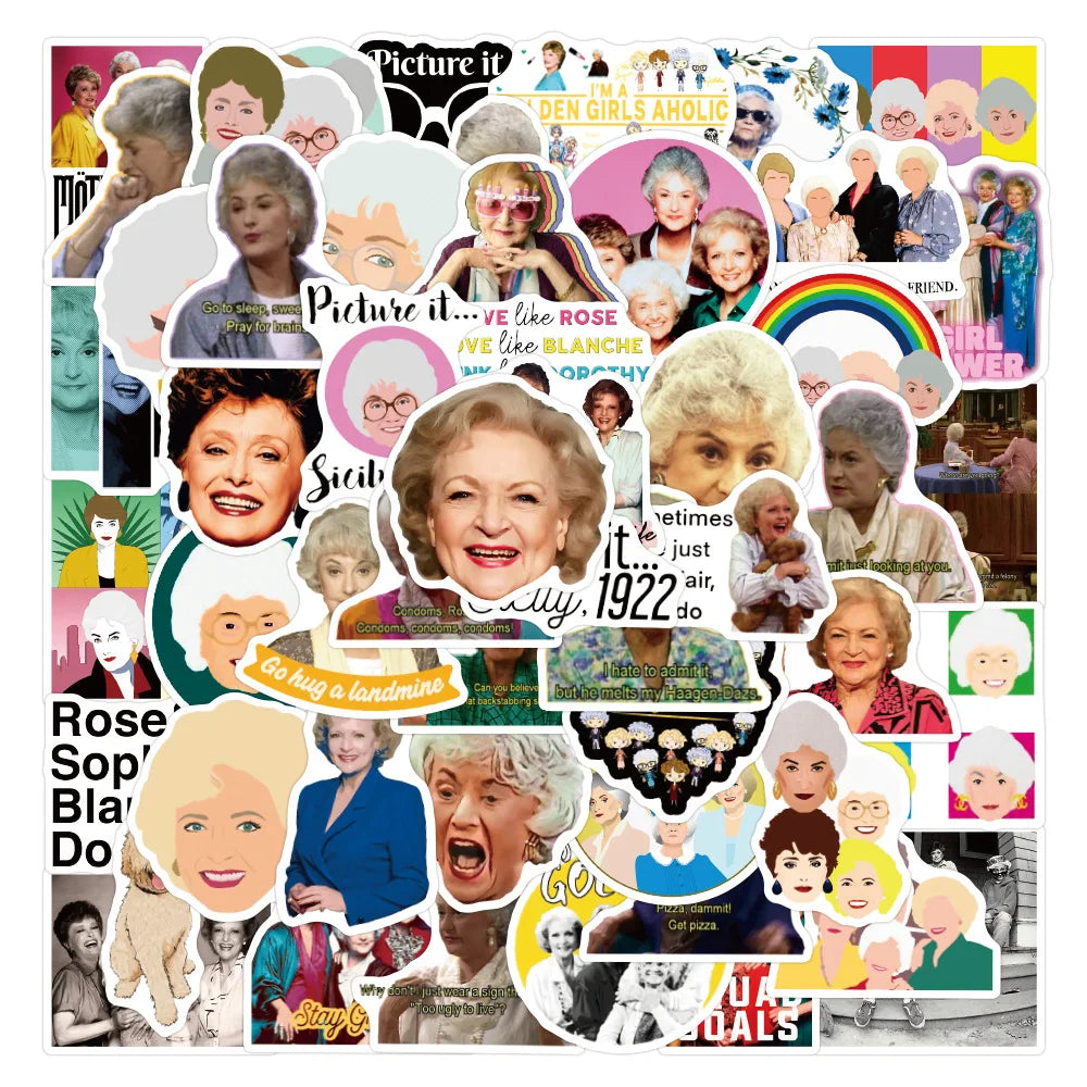 Golden Girls Stickers Pack: Classic Comedy TV Series for Laptop, Phone, Notebook