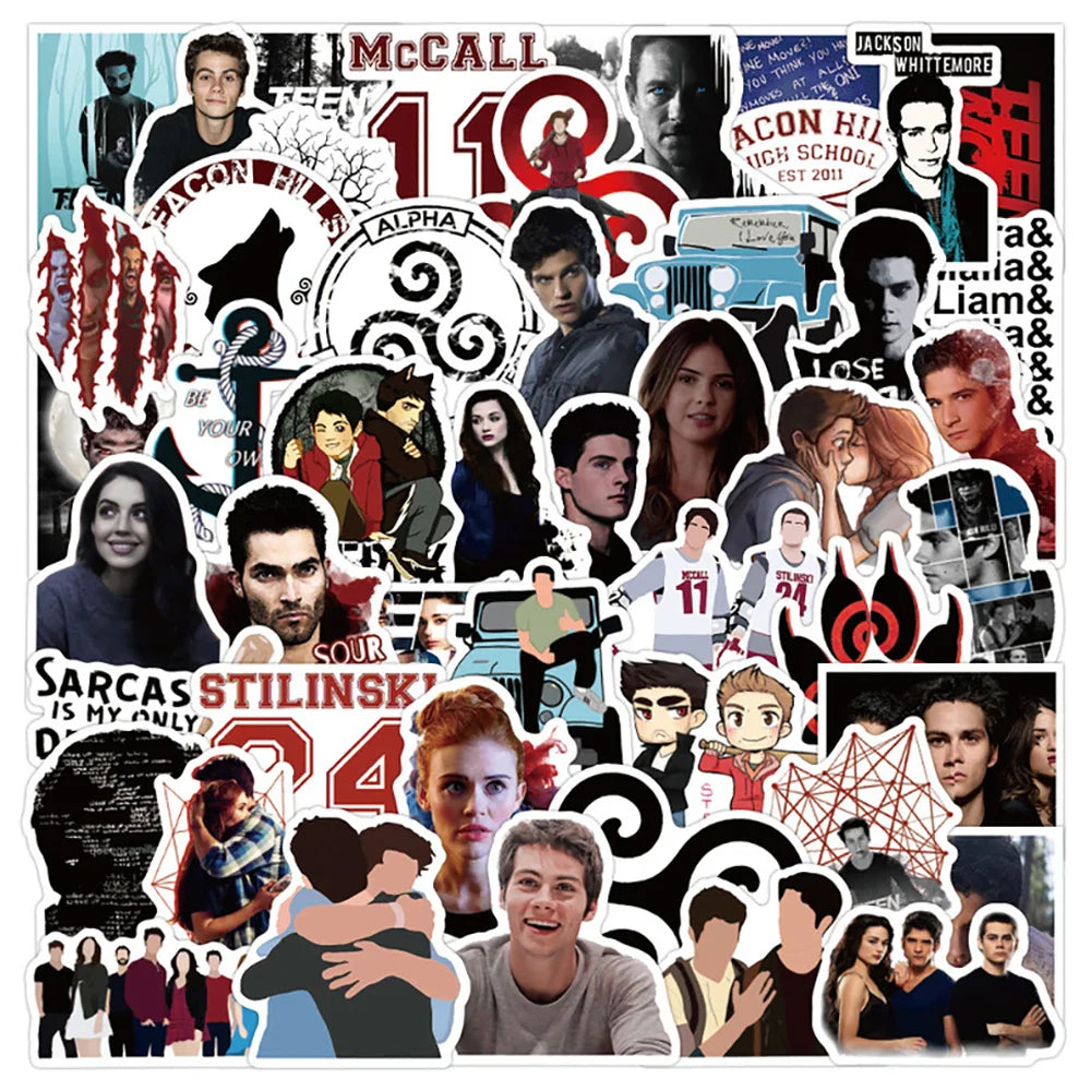 Teen Wolf Stickers Pack: Skateboard, Laptop, Luggage, DIY Graffiti Decals
