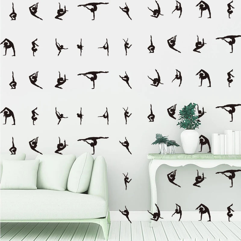 32Pcs Gymnastics Ballet Wall Stickers Nursery Girl Room Decor