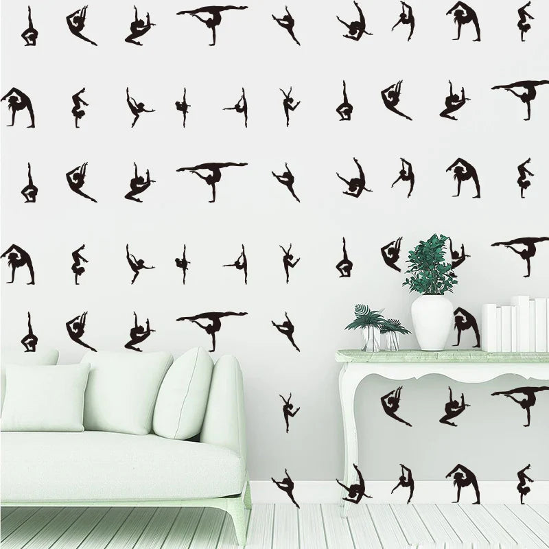 32Pcs Gymnastics Ballet Wall Stickers Nursery Girl Room Decor